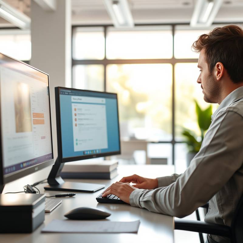 A person using a screen reader on a computer