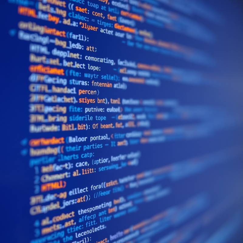Code snippet showing semantic HTML tags