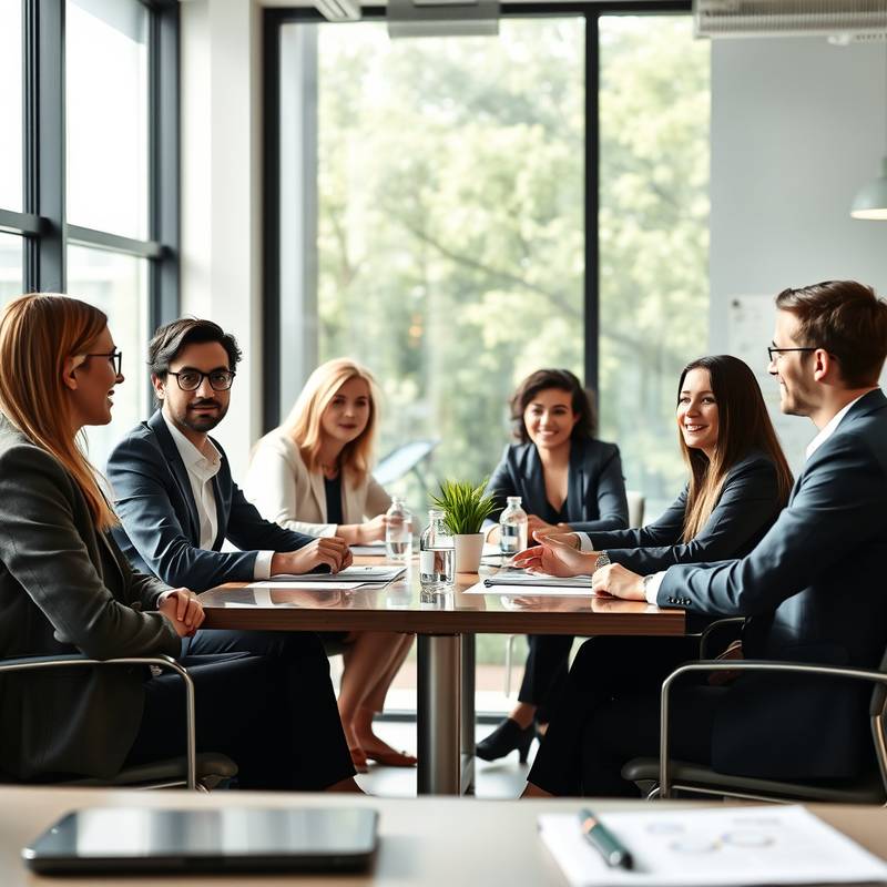 People in a meeting, representing business courses